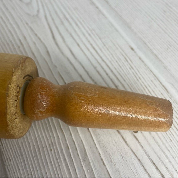 Vintage Baribo Maid Rolling Pin Hardwood 16.5” - Picture 5 of 9
